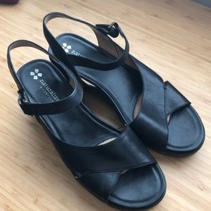 Naturalizer Black Clog Sandals with Stud Detailing